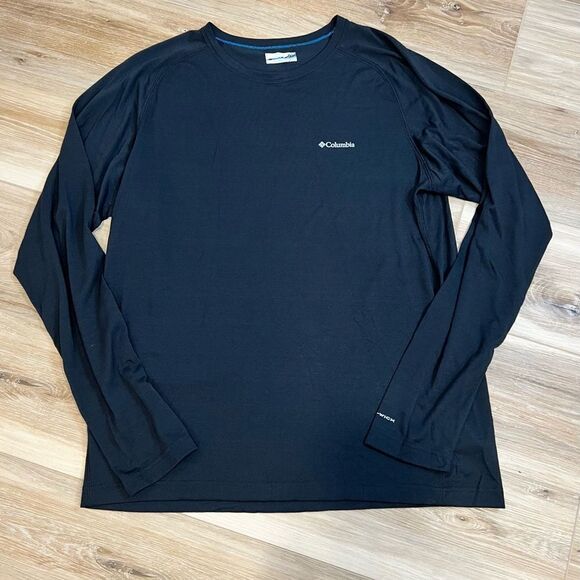 COLUMBIA Omni-Wick Men’s Black Long Sleeve Top Size Large - Picture 1 of 6